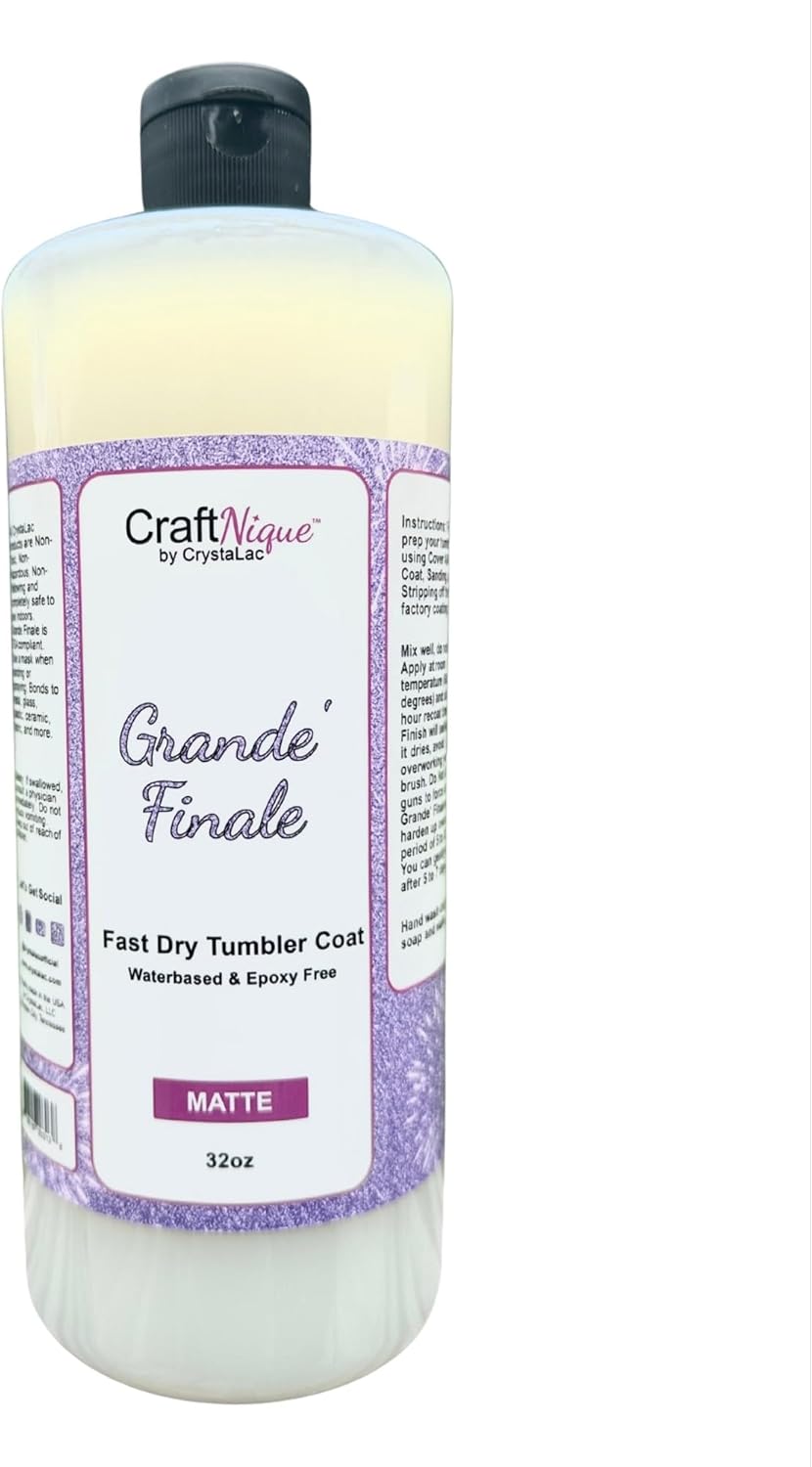 CrystaLac Grande Finale Tumbler Coat (Matte, 32oz Quart) 2.0