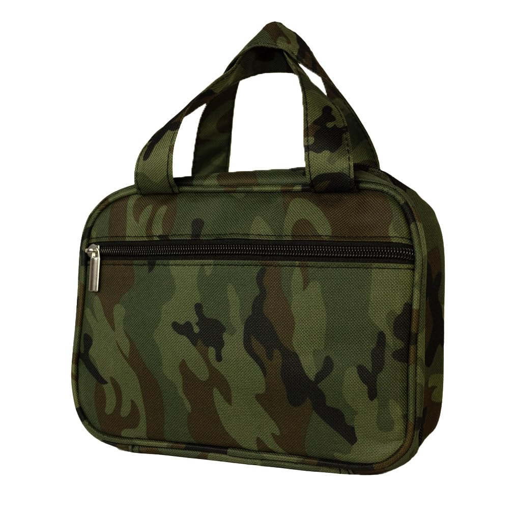 LDS Quad or Triple & Bible Scripture Carrying Case - Camo with Handles and Zipper Pouches Bag Tote