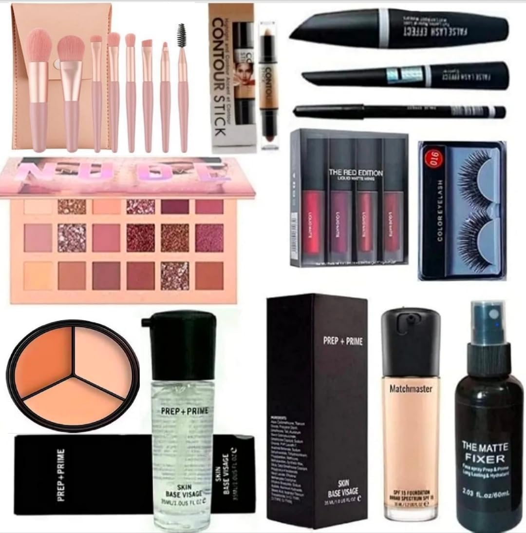 All-in-One Professional Makeup Kit for Women & Girls | Complete Beauty Gift Set with Eyeshadow Palette, Makeup Brushes, Foundation, Primer, Mascara, Lipsticks, Eyeliner & Accessories-image-31