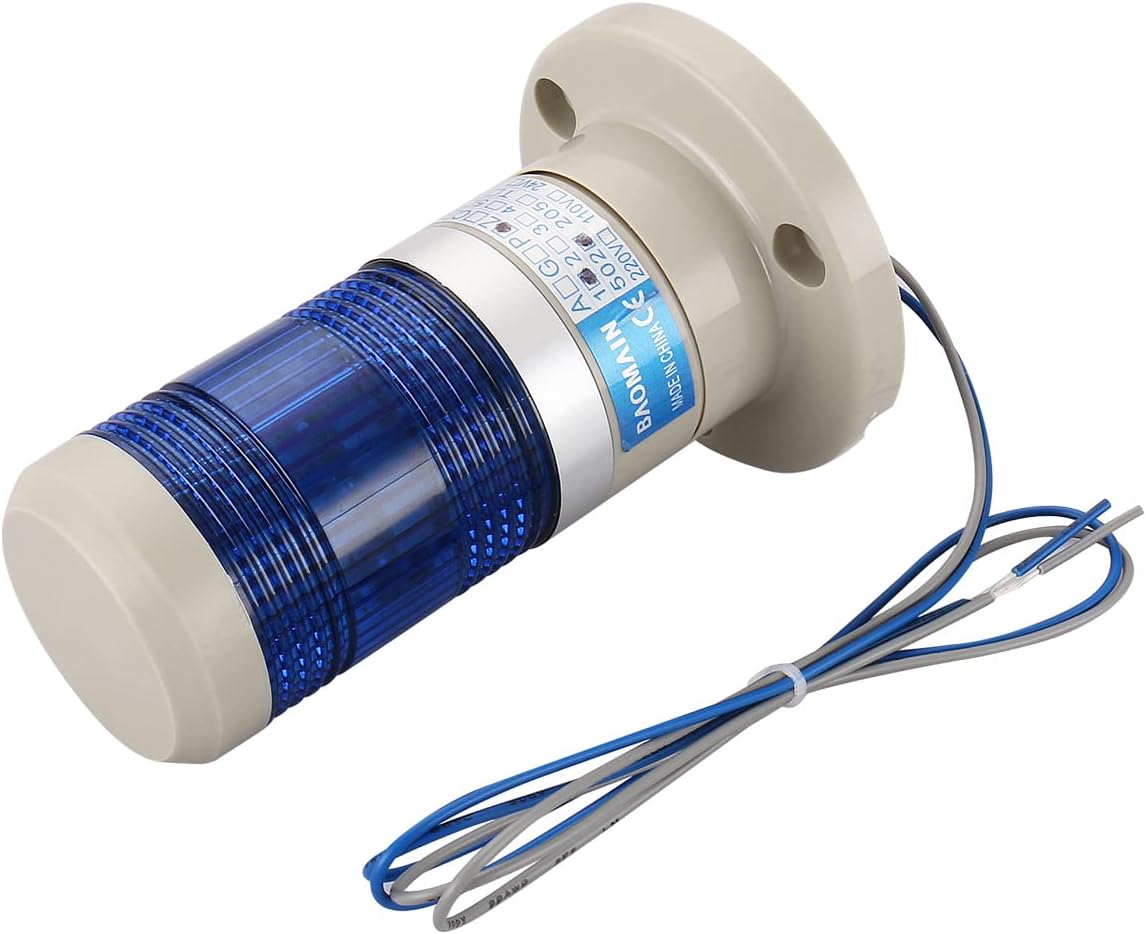 Baomain Warning Stack Light 12VDC Industrial Continuous Blue LED Signal Tower Lamp LTP-502T : Industrial & Scientific