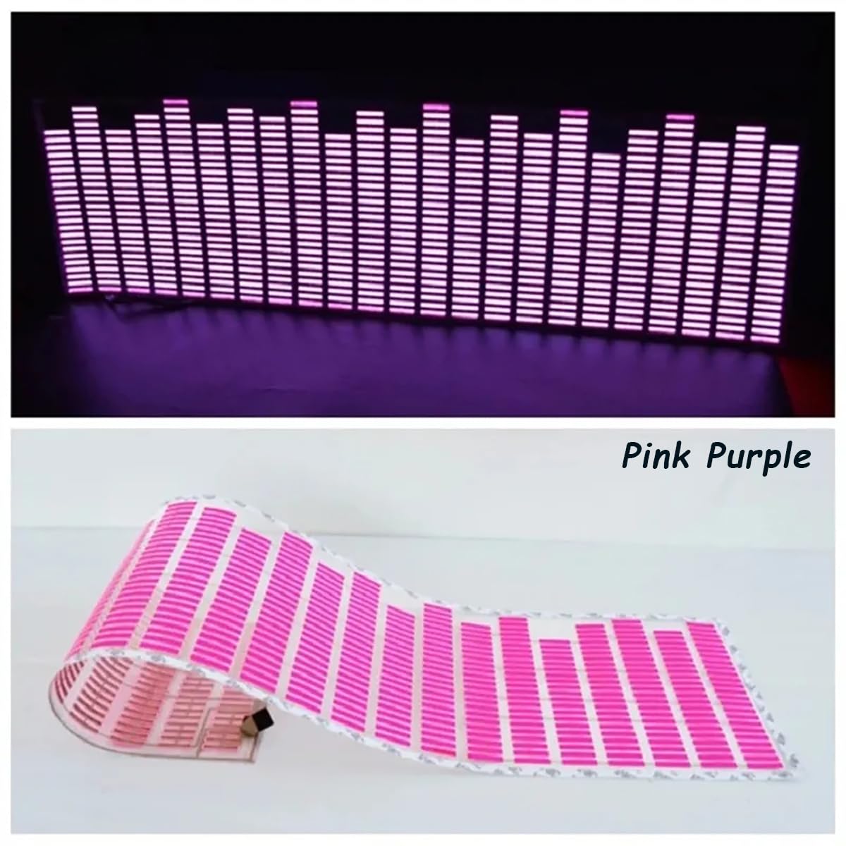 Autocollant Lumineux LED Rythmique Pour Voiture, 45 X 11 Cm