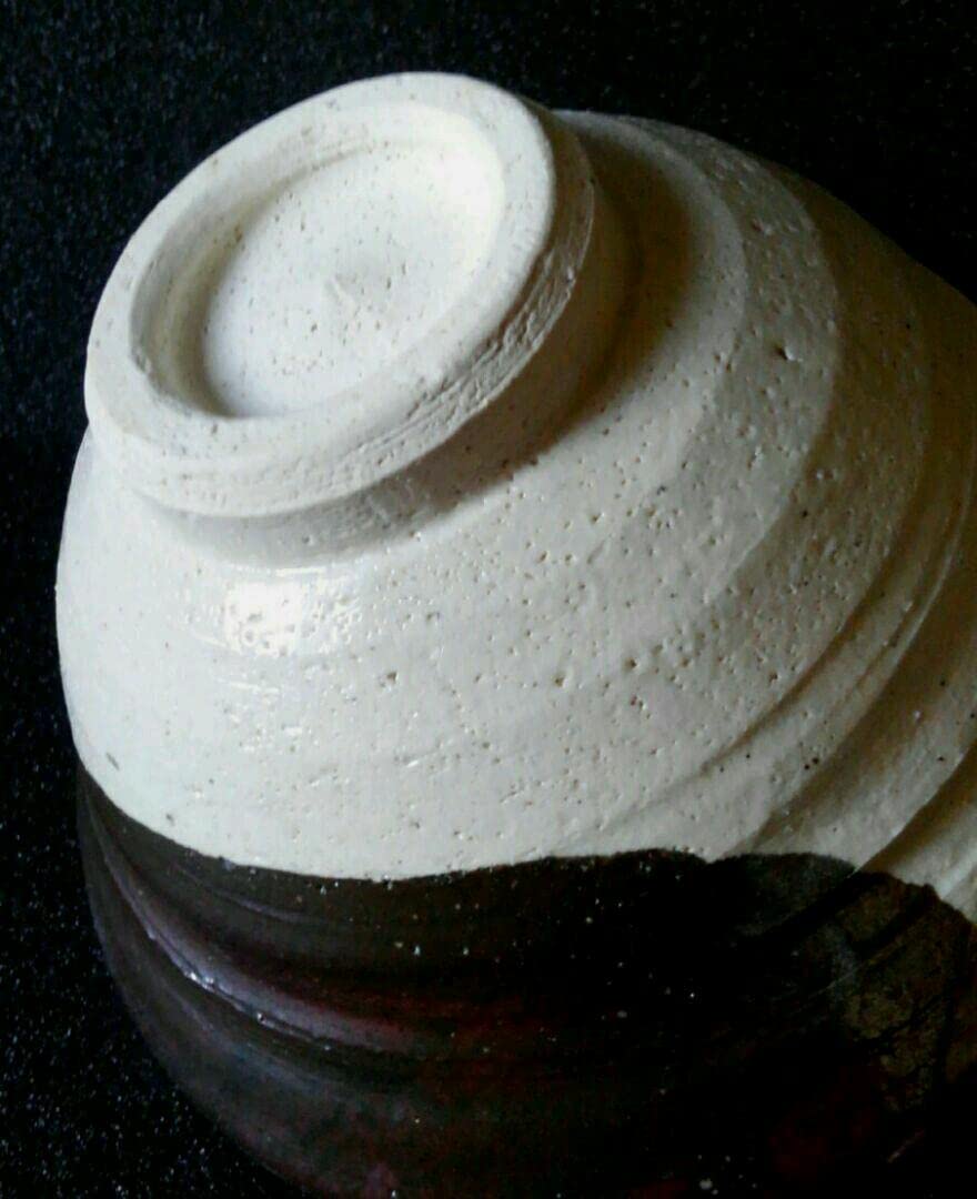 Amazon.co.jp: 織部焼 日展作家 谷口祥八作 織部釉 大振り 抹茶 茶碗