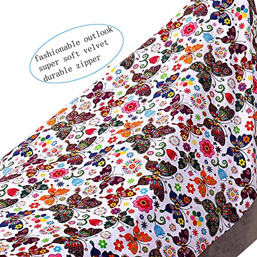 KOLACEN Kinder Sitzsack Kuscheltier Aufbewahrung Sitzsack Kinder Spielzeug Stofftier Sitzsack Kinderzimmer Kinderliege Sitzsäcke Faltbar Große Kapazität Kindercouch für Kinder Erwachsene Schmetterling