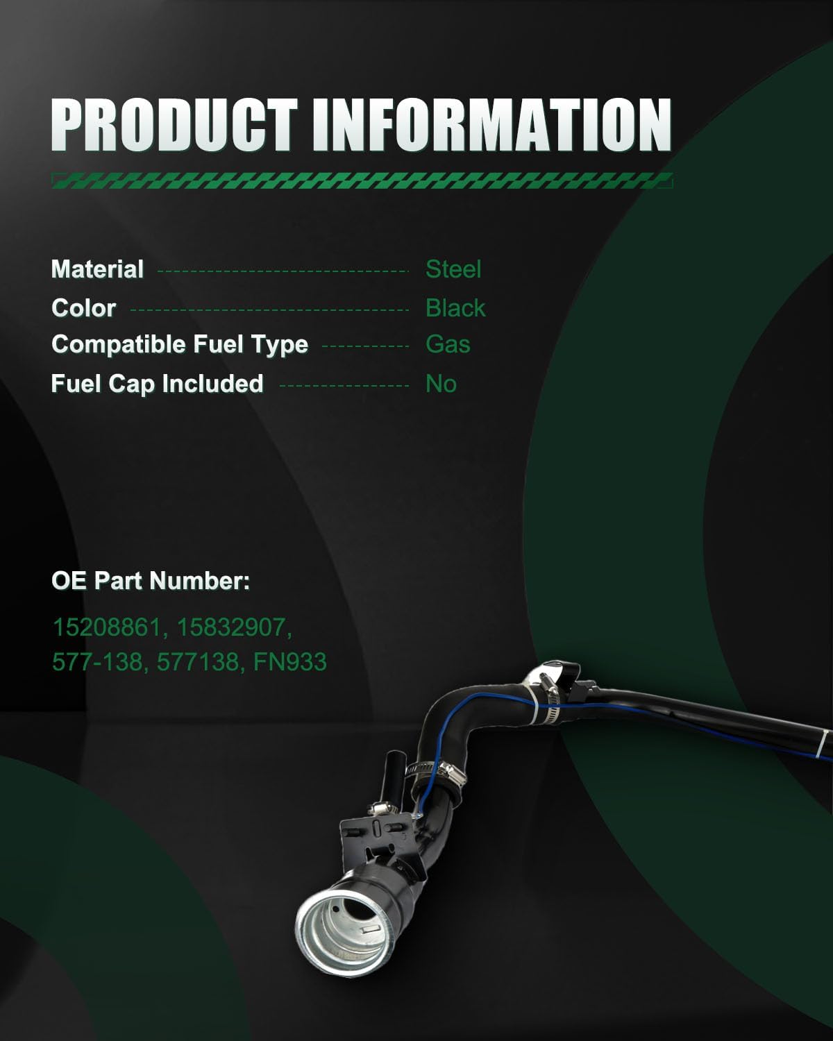 SCITOO Fuel Filler Neck For Buick 2005-2007,For Chevrolet 2005-2008,For GMC 2005-2008 FN933