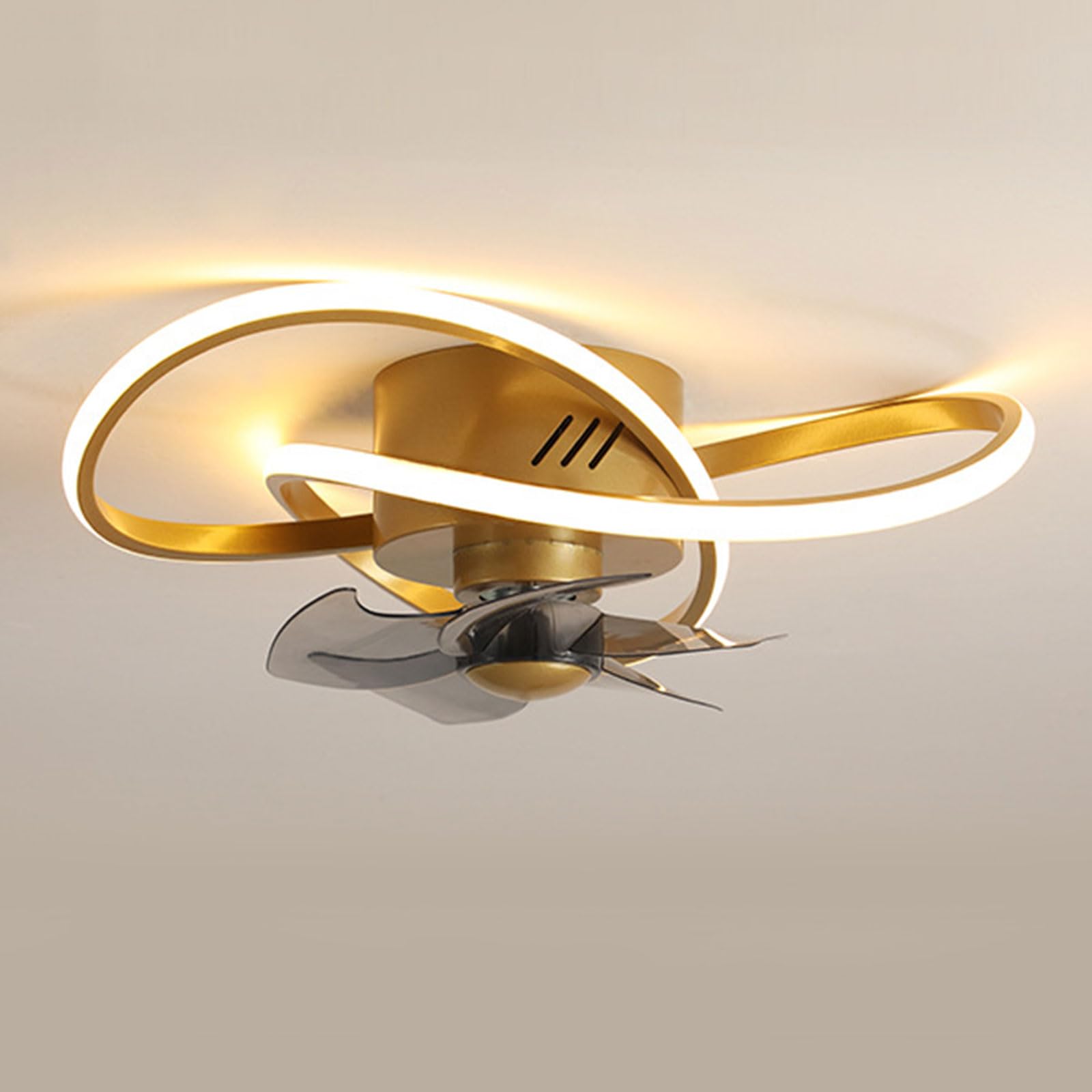SXDMOUBK Modern Indoor Ceiling Fan with Light 3 Wind Speeds Mute Remote Dimmable LED Close to Bedroom Dining Room Lounge Lights Lighting