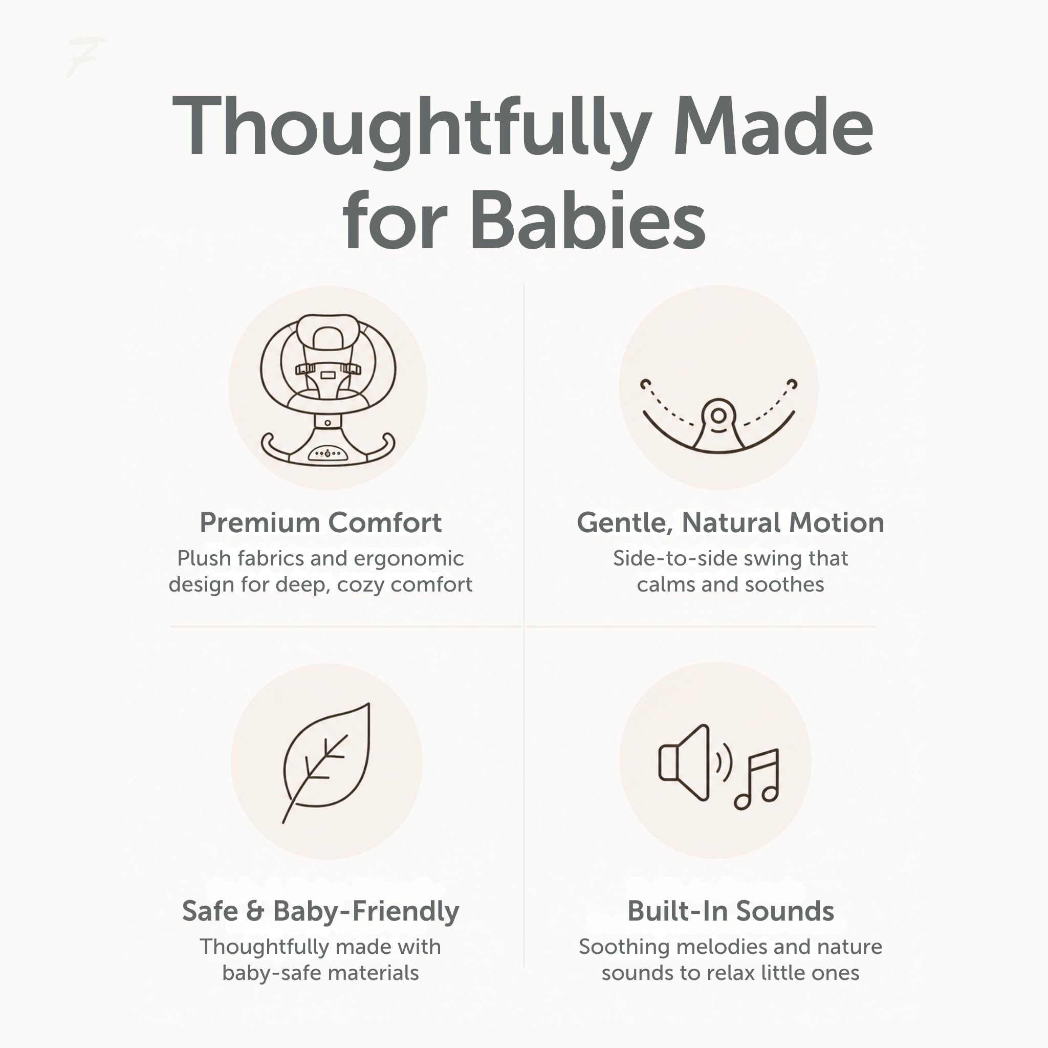 Allta - Sdraietta elettrica per bambini con comoda seduta di Baby Elegance | Sdraietta per bambini dalla nascita – 9 kg | dondolo con diverse velocità di oscillazione e melodie rilassanti | Regali per