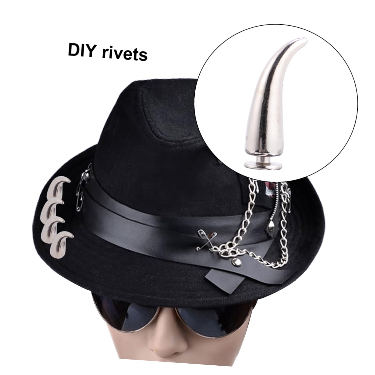 jojofuny 10 Juegos Remaches Diy De Forma De Accesorios De Moda Punk Para Ropa De Cuero Y Jeans Color Plata 20 Piezas X 10