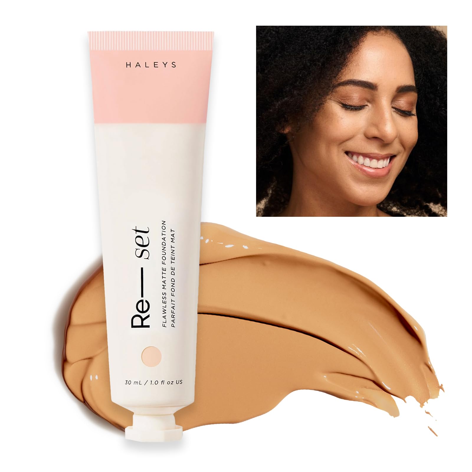 HALEYS Re-set Full Coverage Matte Foundation, Sensitive Skin, 5