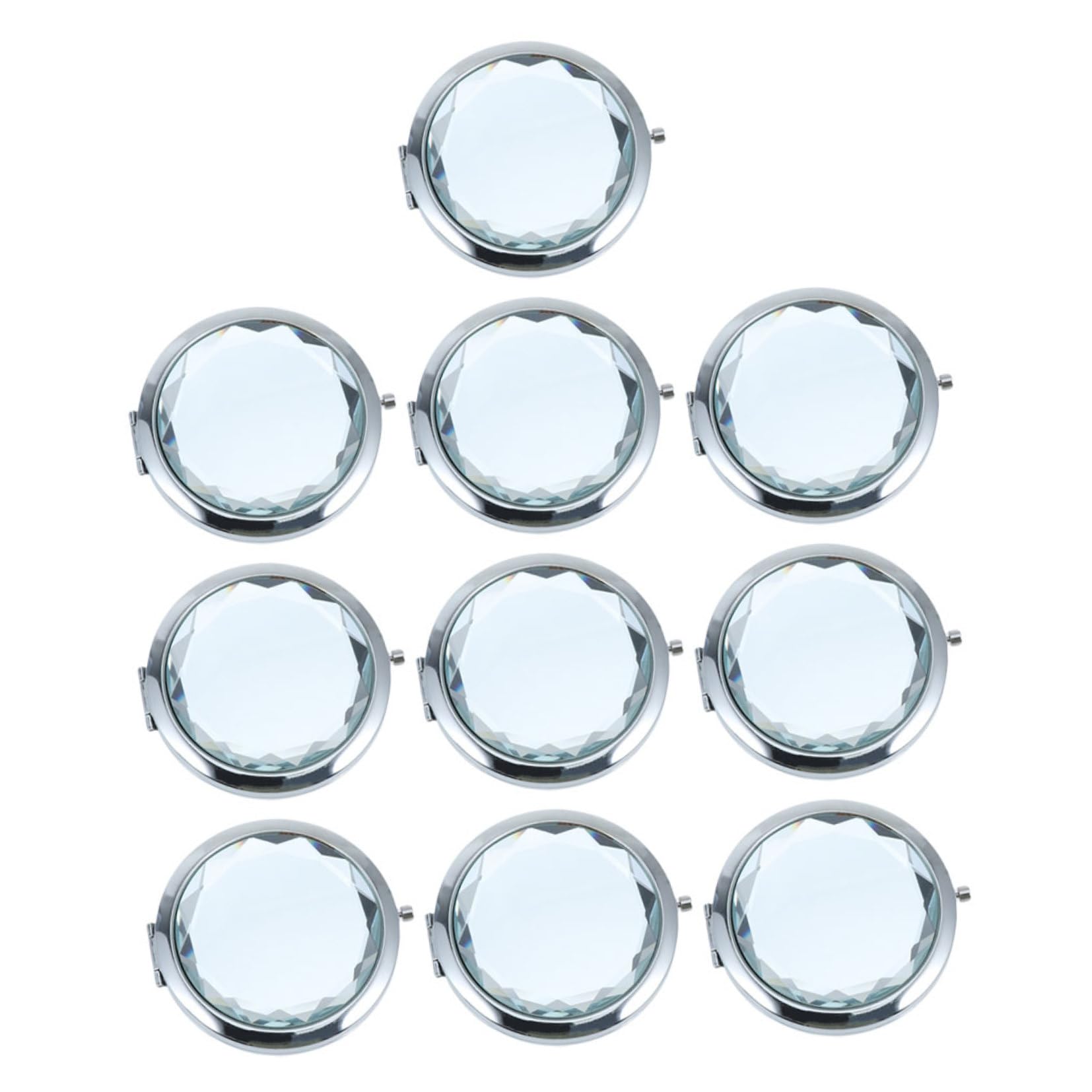 DOITOOL 10 Piezas Espejo de Maquillaje Compacto de Doble Cara Espejo Cosmético de Viaje de Mano Unidades Maquillaje