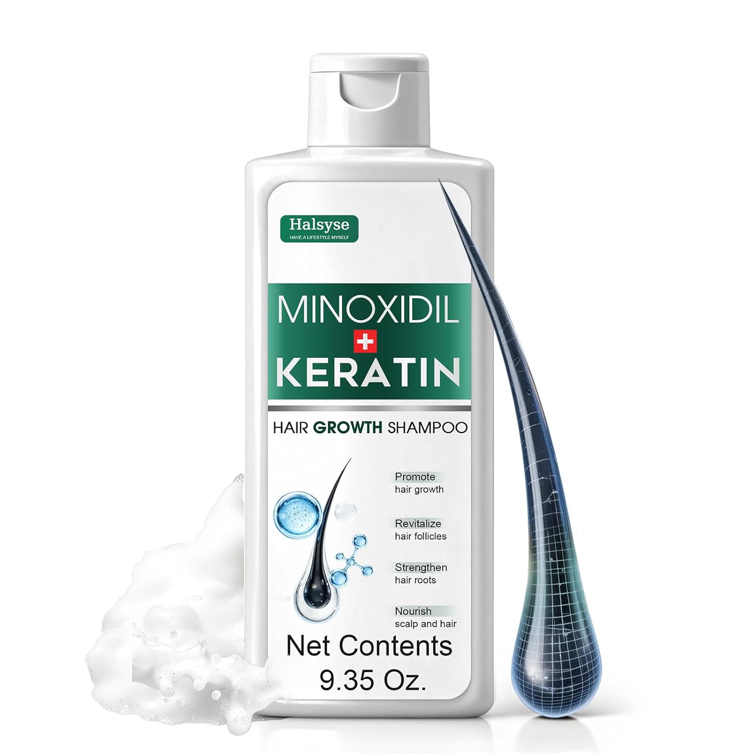 𝟓% 𝐌𝐢𝐧𝐨𝐱𝐢𝐝𝐢𝐥 & Keratin 𝐇𝐚𝐢𝐫 𝐆𝐫𝐨𝐰𝐭𝐡 𝐒𝐡𝐚𝐦𝐩𝐨𝐨 for Thinning Hair & Hair Loss Treatment - For Men & Women - DHT Blocker for Thicker, Healthier Hair, Volumizing Shampoo