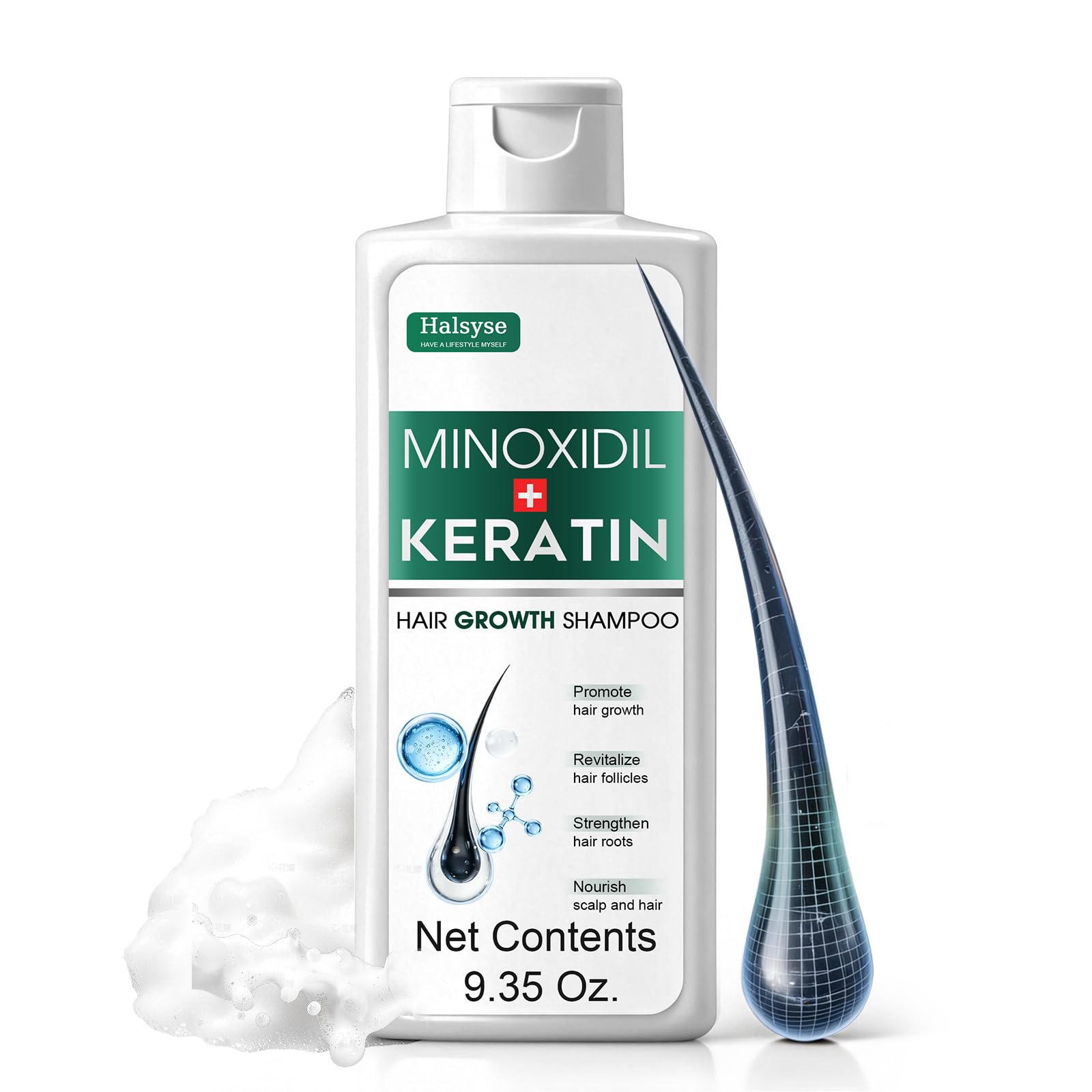 𝟓% 𝐌𝐢𝐧𝐨𝐱𝐢𝐝𝐢𝐥 & Keratin 𝐇𝐚𝐢𝐫 𝐆𝐫𝐨𝐰𝐭𝐡 𝐒𝐡𝐚𝐦𝐩𝐨𝐨 for Thinning Hair & Hair Loss Treatment - For Men & Women - DHT Blocker for Thicker, Healthier Hair, Volumizing Shampoo minoxidil shampoo