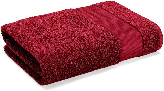 Wakefit 500 GSM Terry Cotton Bath Towel - Large Size, 1 Piece Chilli Pepper Red