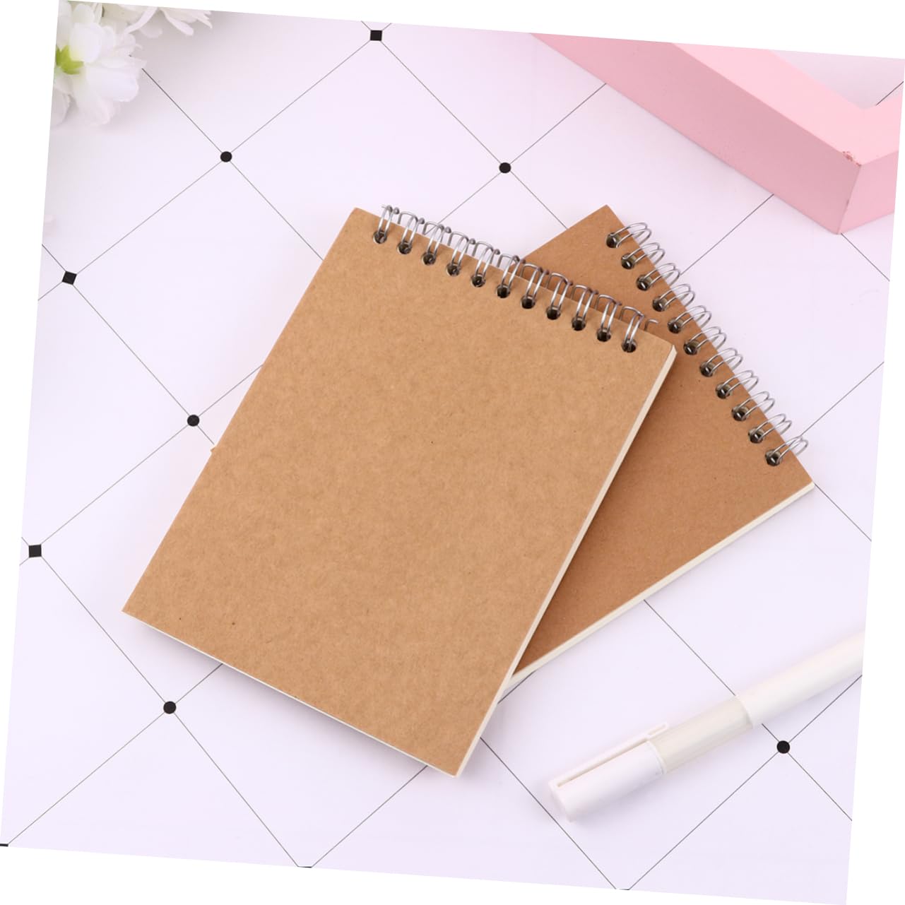 12pezzi Album Da Ufficio in Carta Kraft Per Studenti e Scuola Scrittura Scorrevole e Copertina Robusta