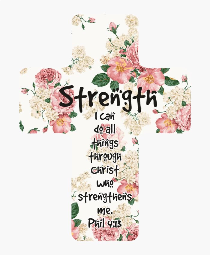 Sponsored Ad - Cross Shaped Fridge Magnets with Bible Verse (Pack of 5) | Symbol of Faith & Protection | Matte Finish | Premium Design for Fridge, Car’s, Offices & Other Metal Surfaces.