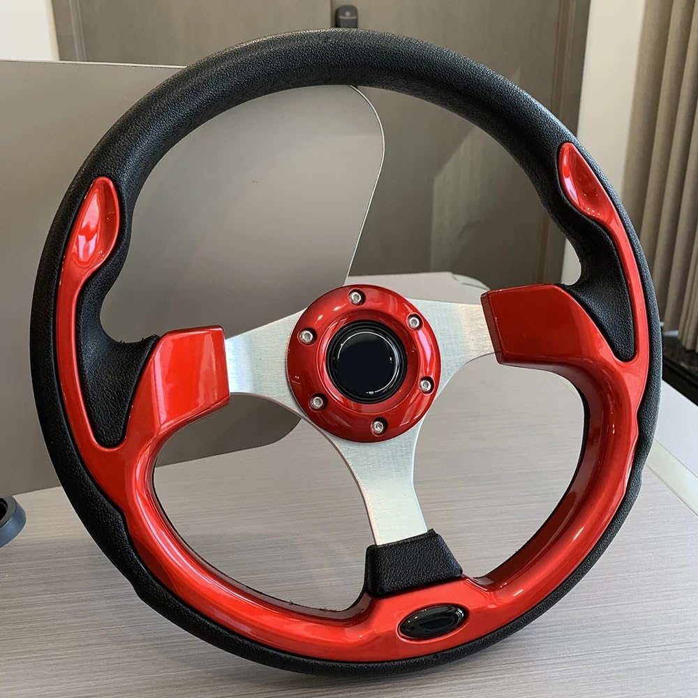 Sportlenkrad,Lenkrad Auto Universal Racing Car Racing Lenkräder PU 13 Zoll 320 mm Sport Lenkrad(F)