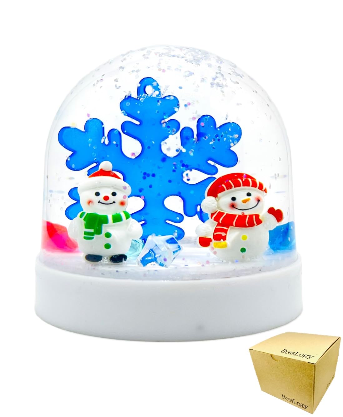 Amazon.co.jp: BossLogy スノードーム 工作キット 丸白型 雪だるま 雪