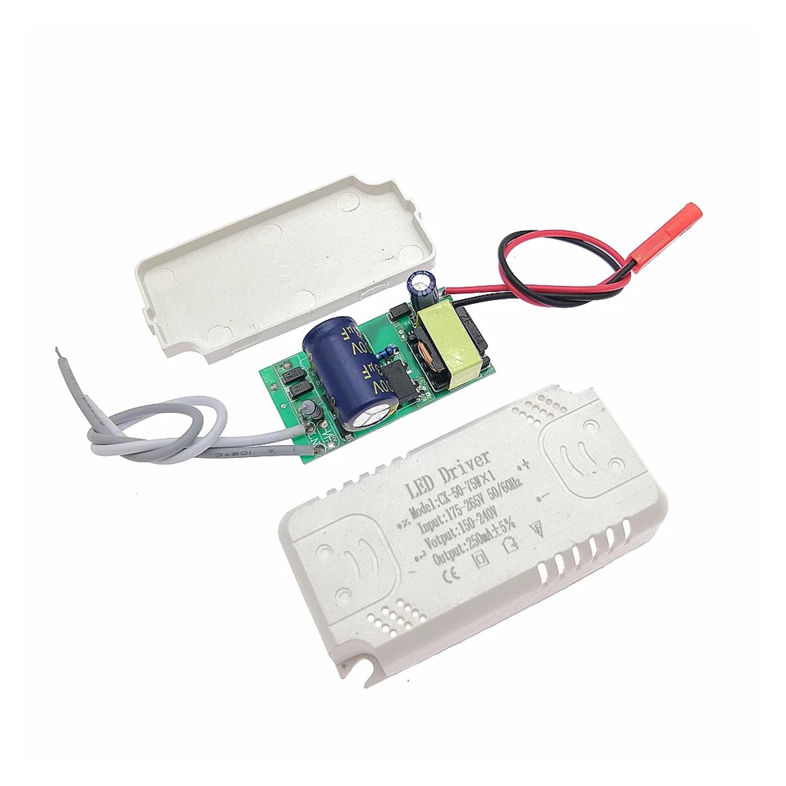 Driver LED 250mA 8-24W 25-40W 37-50W 50-75W unità di Alimentazione AC175-265V Illuminazione for luci e lampadari a(50-75Wx1)