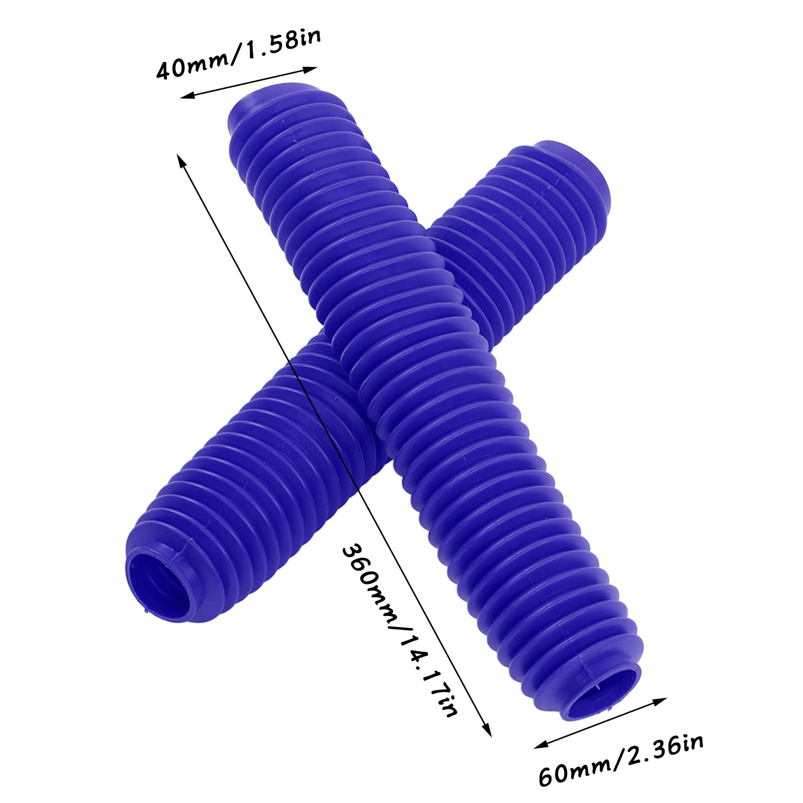 1 Paio di Stivali Ammortizzatori, Stivali Ammortizzatori Forcella Anteriore Moto Sostituzione Parapolvere per SUZUKI RM125 DR250 DRZ400 400 (Blu)