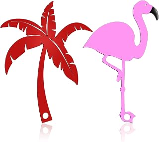 2 Pieces Mailbox Flags Flamingo Coconut Tree Mailbox Replacement Flags for Roadside Mailbox Flag Replacement Metal Mail Box Flag Decorations for Brick Mailbox Hardware, 2 Styles