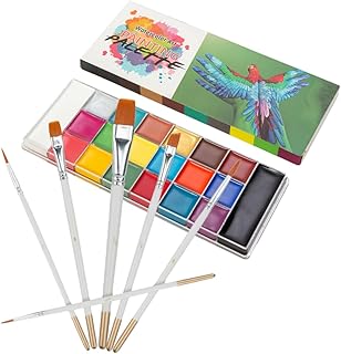 Sewroro 1 Conjunto De Kits De Maquiagem Para Pintura A Óleo Corporal De Futebol Kits De Maquiagem Kits De Pintura Para O Rosto Pintura A Óleo Para O Rosto Maquiagem Segura Pintura Facial