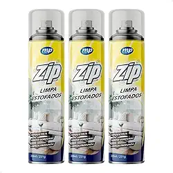 Kit 3 Espuma Limpa Estofados Zip 300ml / 251g - Limpeza a Seco Rápida e Eficiente!