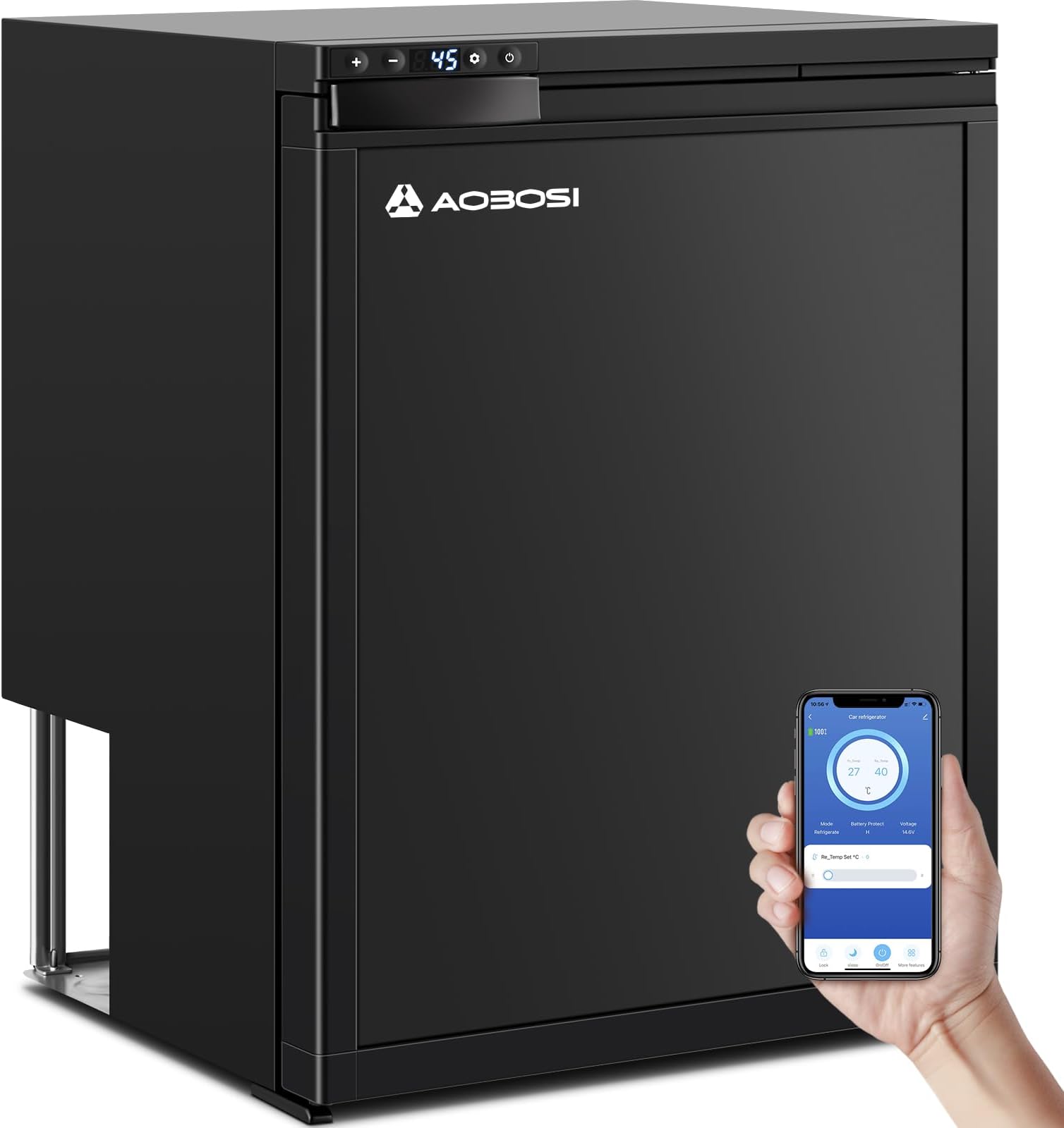 65L Campervan Fridge, Camping Refrigerator with APP Control, 12V Fridge Freezer for Campervan, Car, Truck, Boat, Motorhome, Travel
