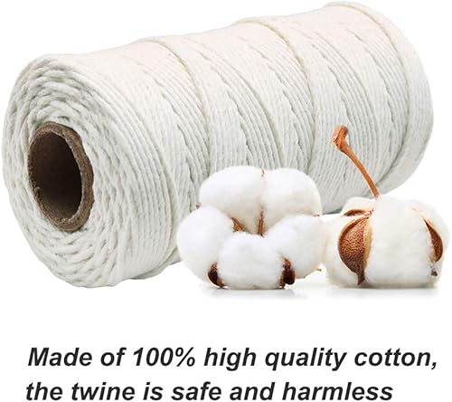 Miniatura 3 de Tenn Well Cordel de algodón para carniceros, 328 pies de 0.059 in, apto para alimentos, cuerda de cocina para cocinar, atar, asar, asar