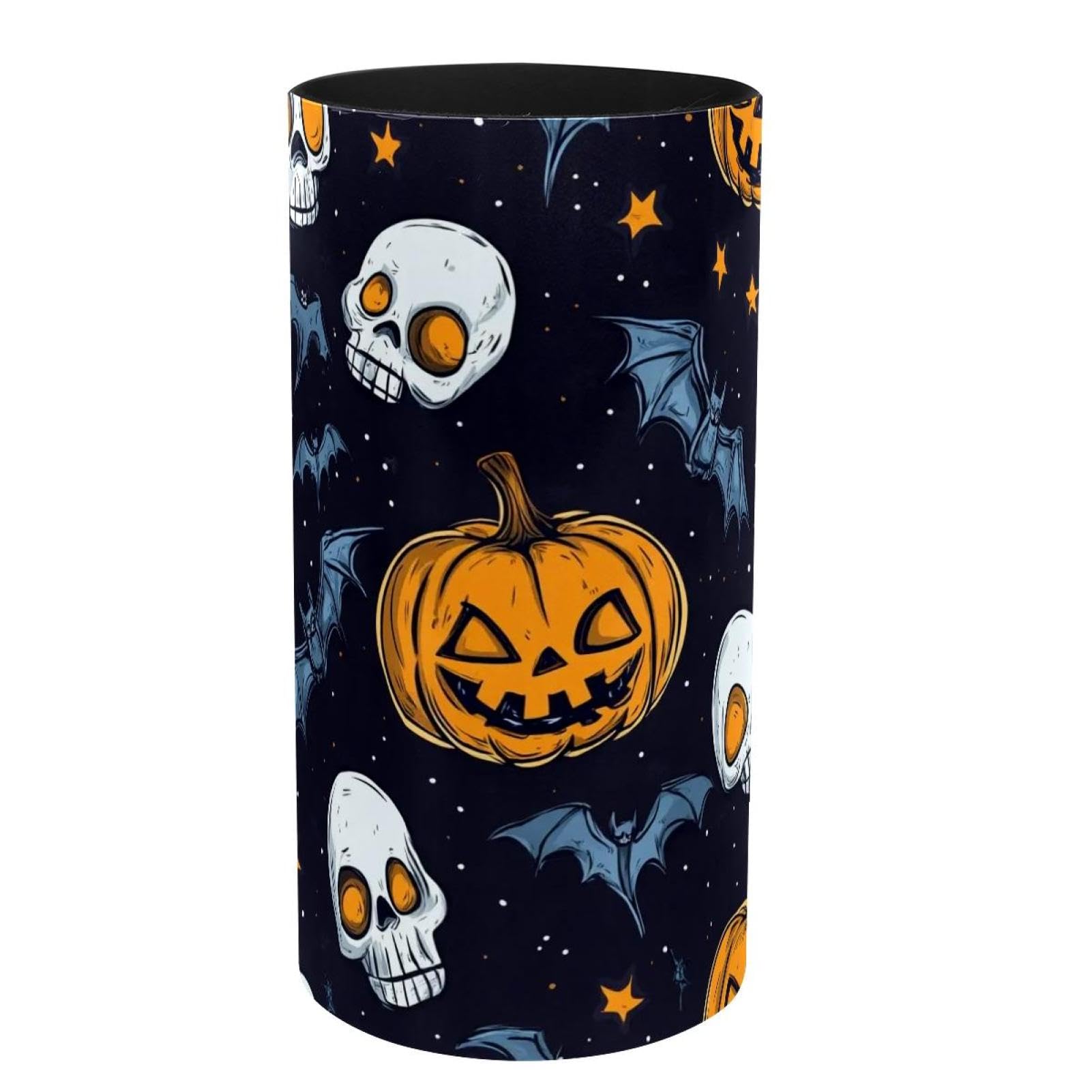 Boîte à musique Halloween avec pot à stylos intégré et motifs de citrouilles pour le bureau