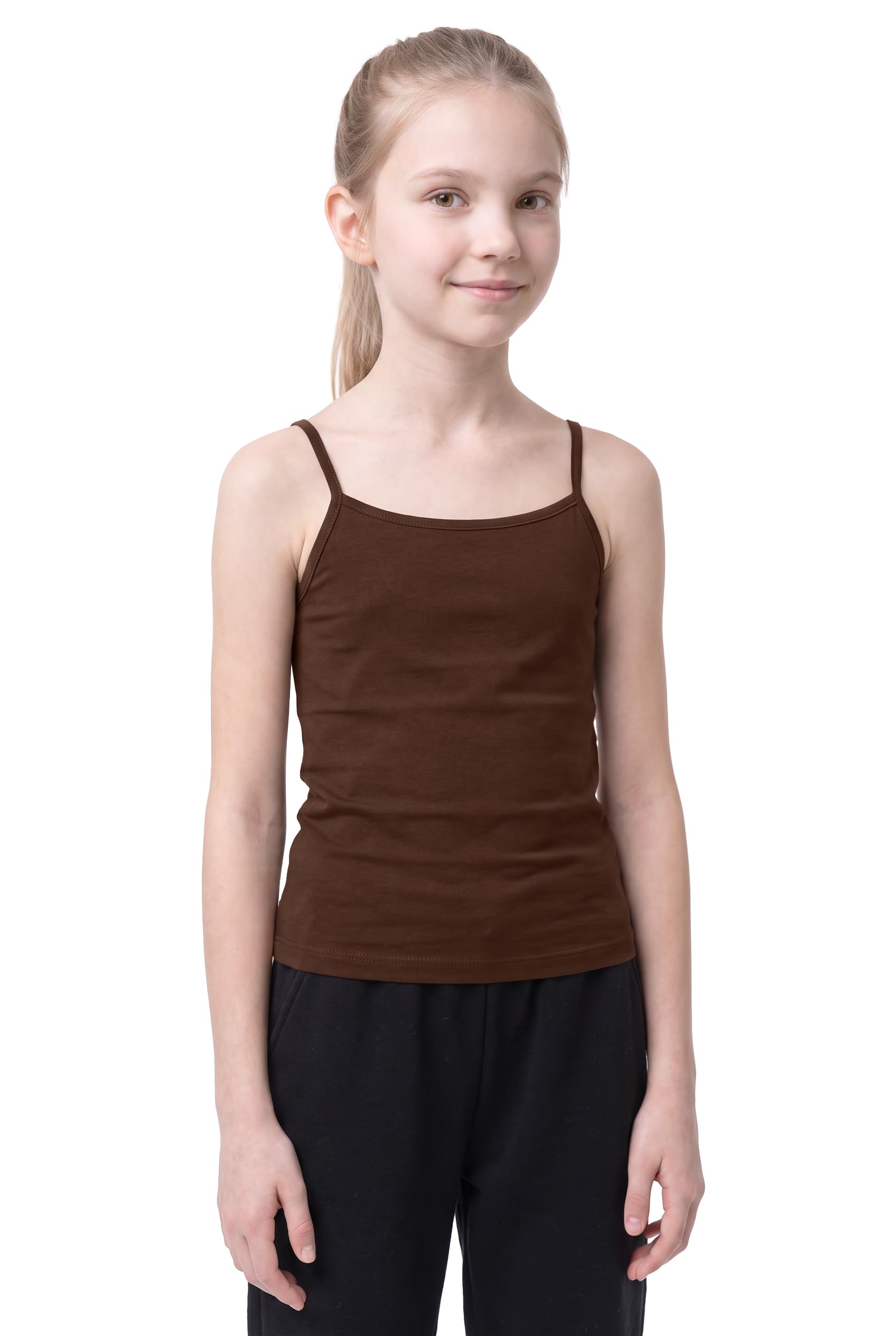 Kurve Girl’s Sleeveless Tank Top – Stretch Undershirts Cami Camisole, UV Protective Fabric, Rated UPF 50+ (Made in USA)