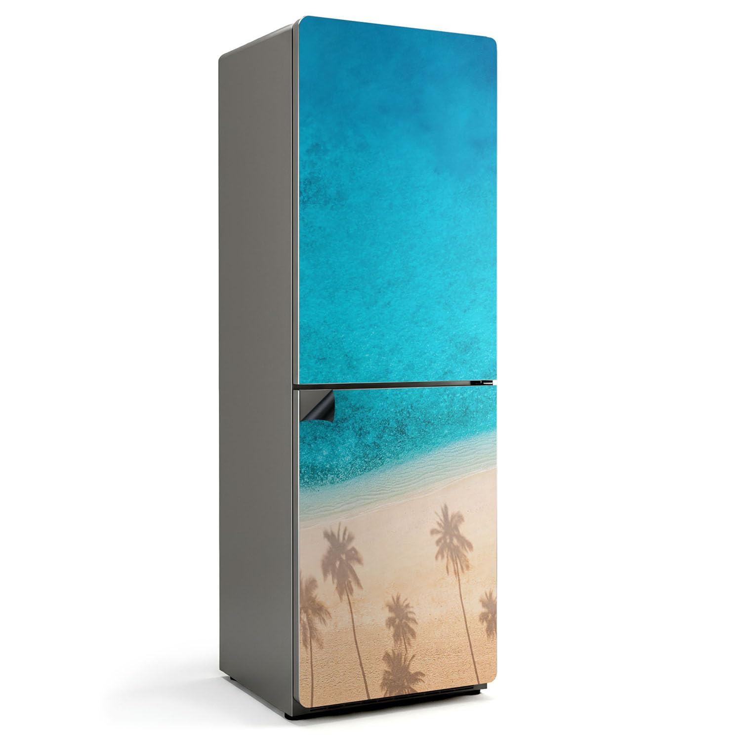 Tapis Magnétique Cuisine 60x180 cm Plage Palmiers Rectangulaire Mat