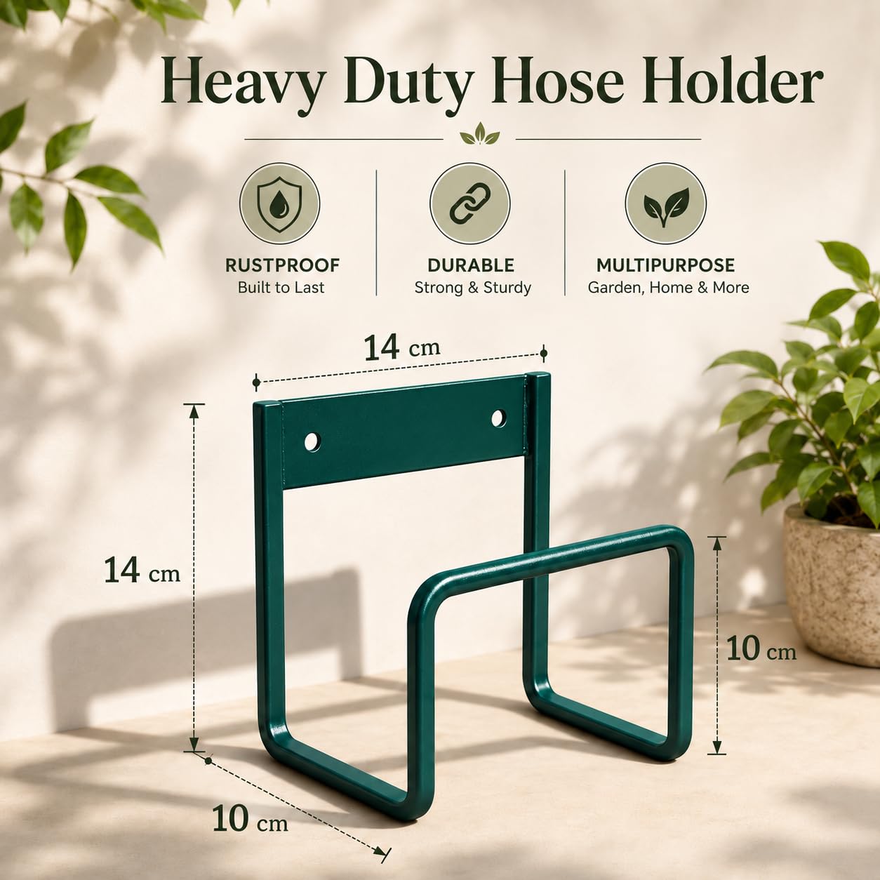 Wall Mounted Garden Hose Holder - Heavy Duty -7