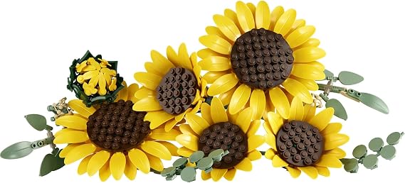 LEGO Botanicals Ayçiçeği Buketi 11502 | Yetişkinler için Çeşitli Aşamalarda 6 Ayçiçeği İçeren Dekoratif Çiçek Buketi Model Yapım Seti, Hediye Fikri (686 Parça)