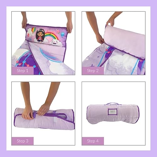 Miniatura 6 de DreamWorks Gabby's Dollhouse - Tapete suave para siesta de 24 pulgadas de ancho x 45 pulgadas de largo, con almohada y manta, perfecto para