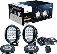 HELLA ValueFit 500 LED Driving Lamp Kit - Universal Off-Road Lights for Trucks, ATV, Jeep, 4x4, SUV - Complete Wiring & Mounts