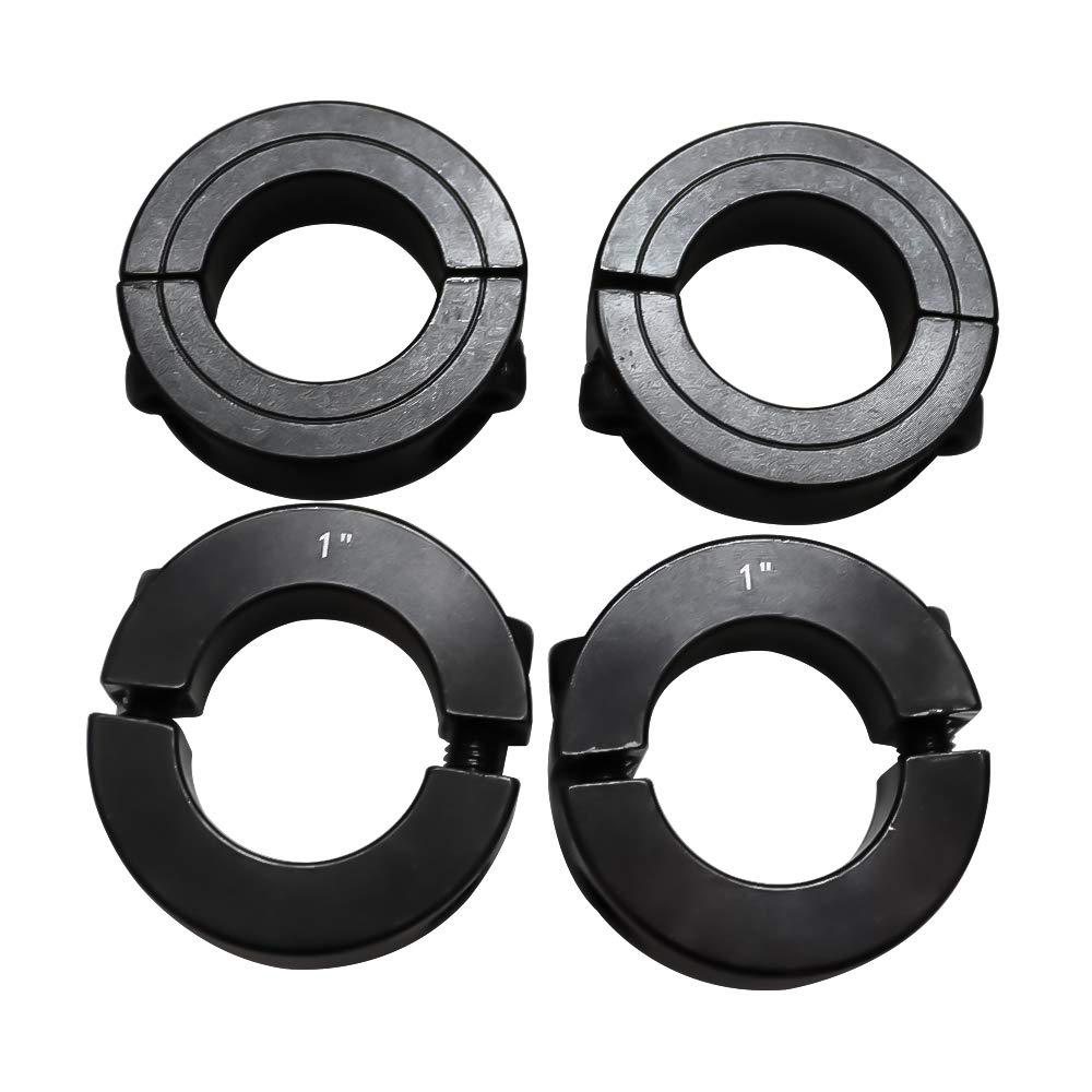 Exсluѕіvе Sресіаl 1 Inches Bore Double Split Shaft Collar Clamp Black Oxide Set Screws Style Two Piece 4pcs