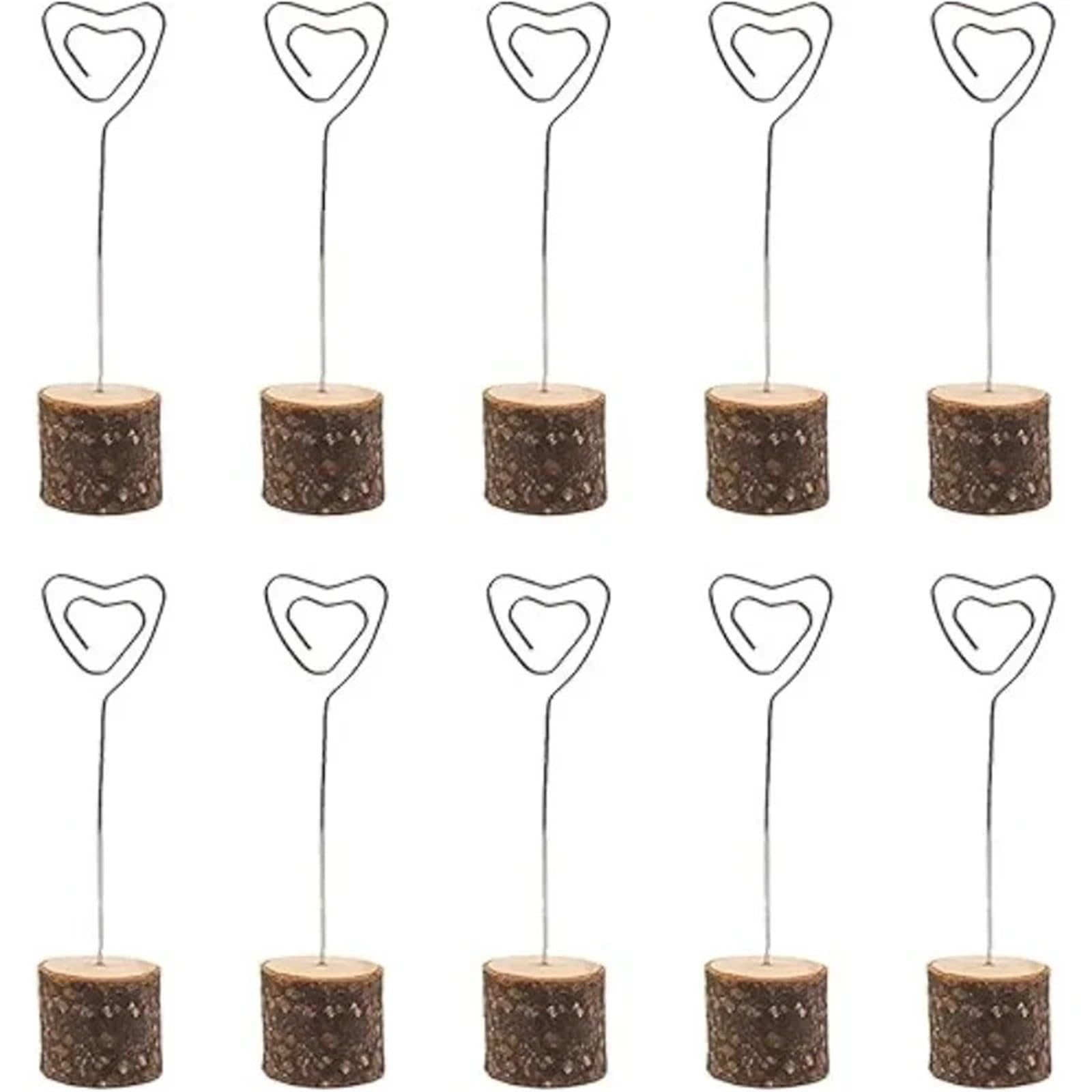 Memo-Clip-Halter, 20/80 Stück, Premium-Holz-Tischkartenhalter, rustikaler Tischnummernständer für Hochzeit, Party, Schilder, Lebensmittelkarten, Etiketten für Tische, Geschäfte, Etiketten, Büro