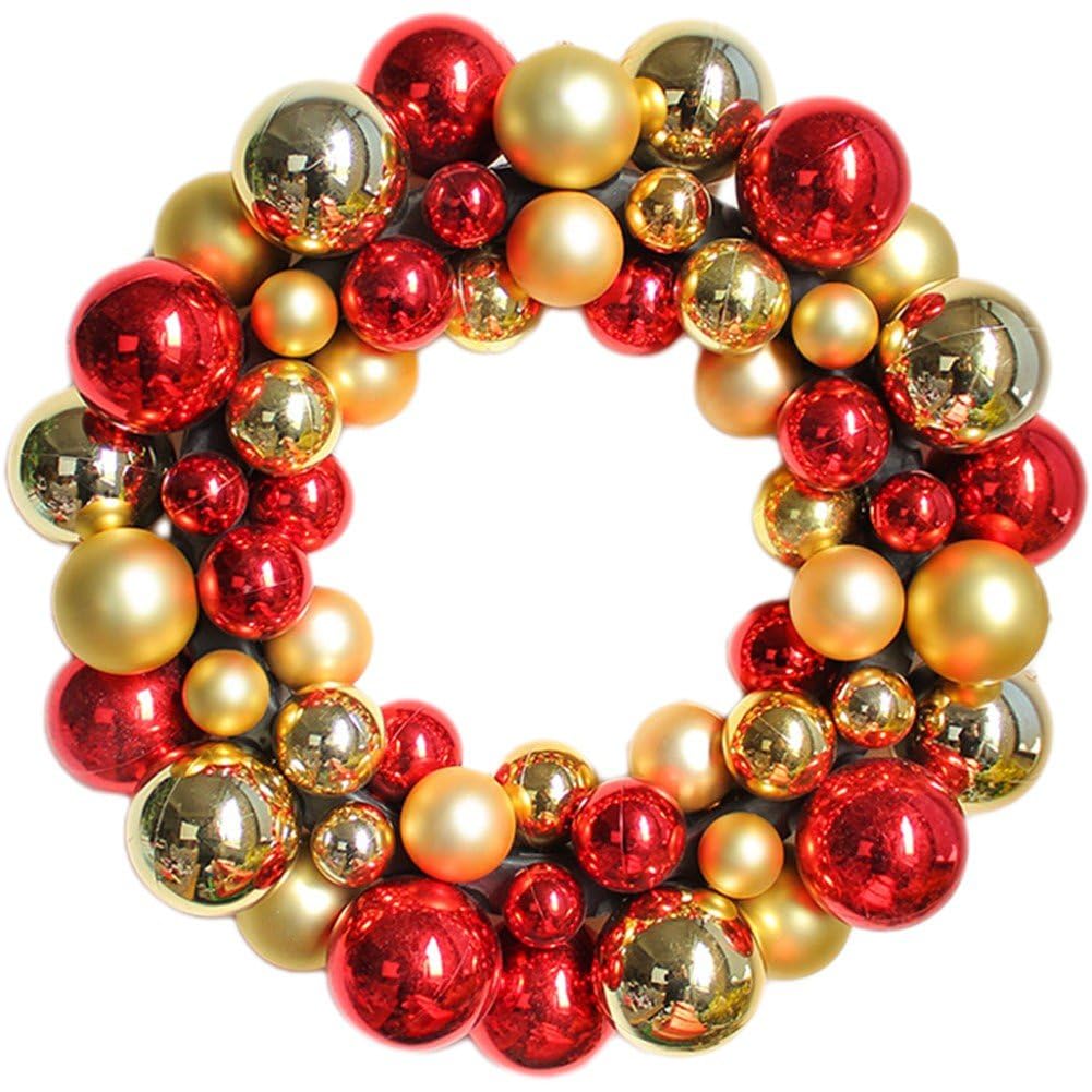 Couronne de boules de Noël résistante intérieur extérieur pour simplifier votre déco festive