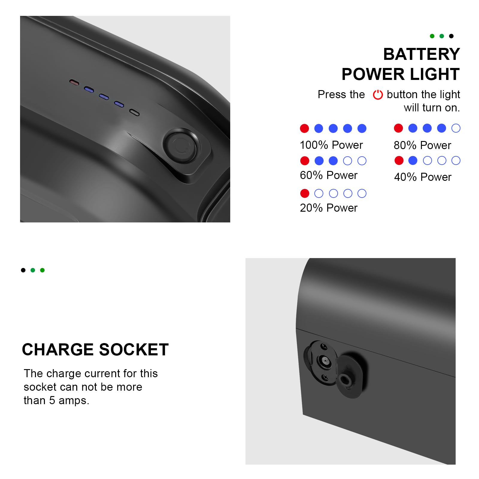 YOSE POWER Ersatzakku Downtube ZZ131 36V 12,8Ah Betterie LG Zellen für 36V 50W-800W Motor passt auf Prophet Ebike