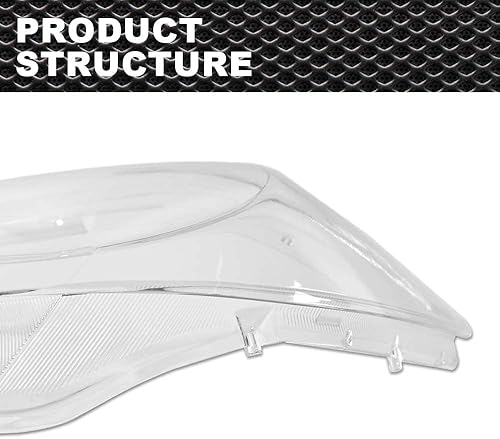 Miniatura 4 de Cubierta de lente de faro delantero izquierdo+derecho (transparente) compatible con Toyota Tundra 2007-2013 Compatible con Toyota Sequoia 2008-2017