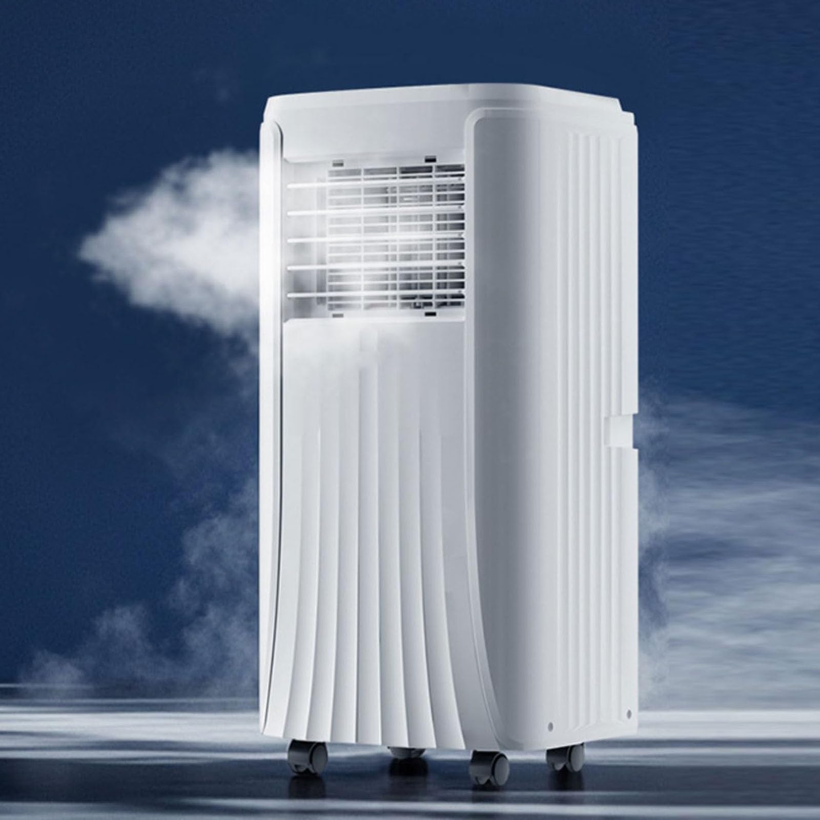 Przenośny klimatyzator, klimatyzator 3 w 1 z wentylatorem chłodzącym, osuszaczem, pilotem zdalnego sterowania, niski poziom hałasu, 2 prędkości, timer 24 h, energooszczędny do sypialni lub biura
