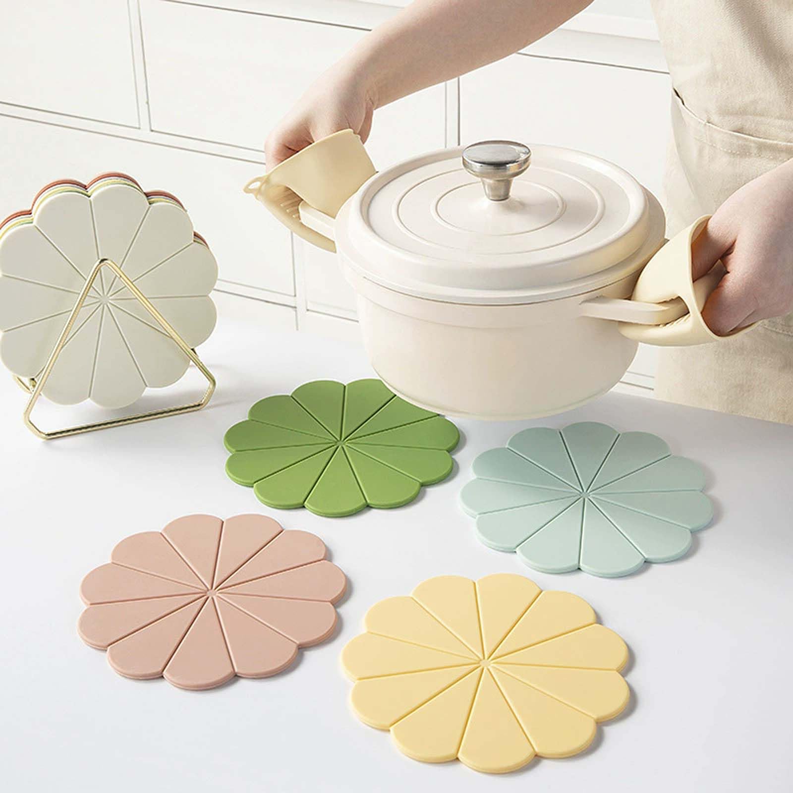 Dessous de Plat en Silicone avec Support de Rangement,