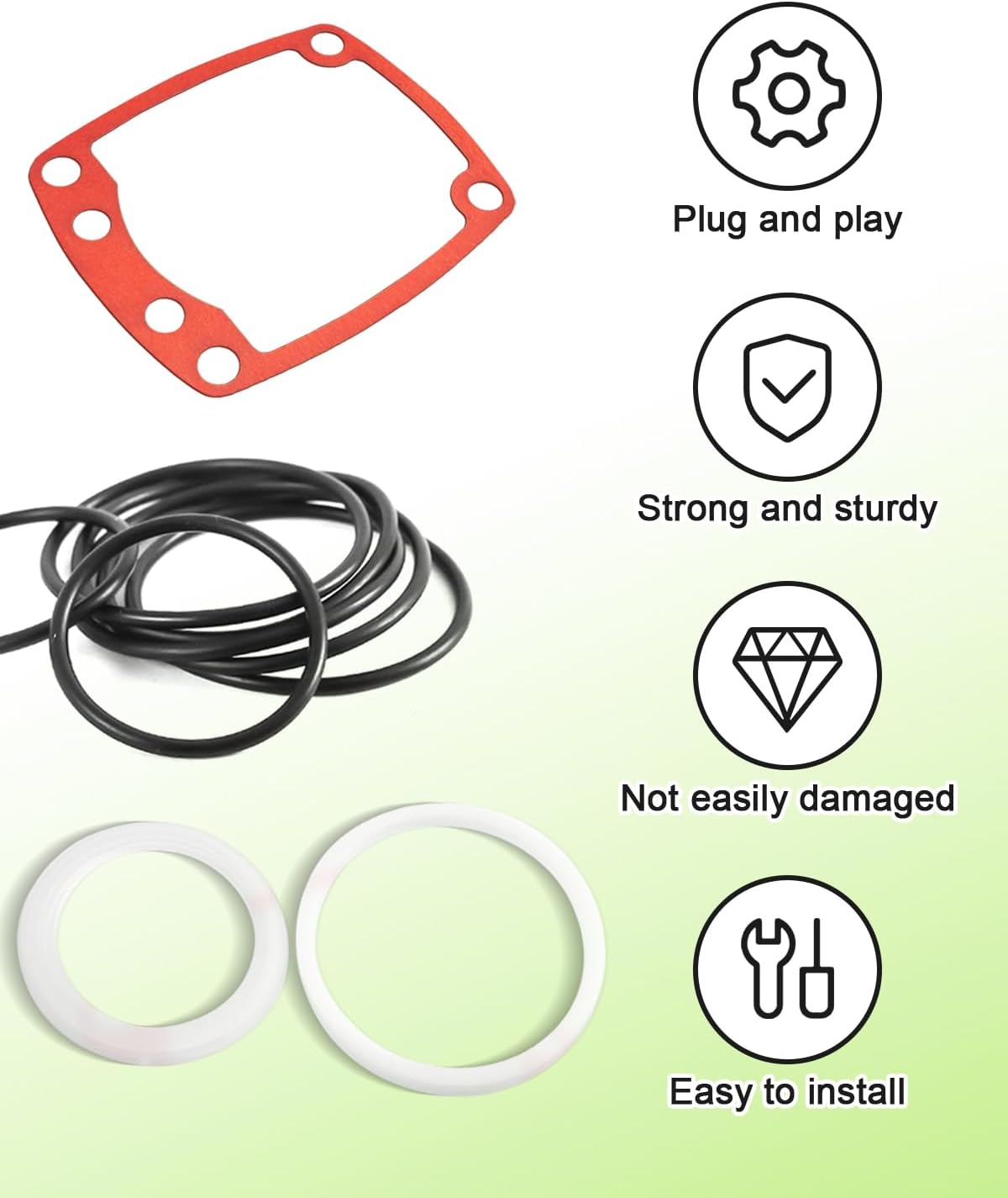 Nailer Rebuild Kit Fit for Paslode 3250 3200 3175 3150 Nailer Replace Parts 403700 O-Ring Rebuild Kit 402725 Cylinder Seal 402707 Gasket Cover 405243 Flange Sleeve