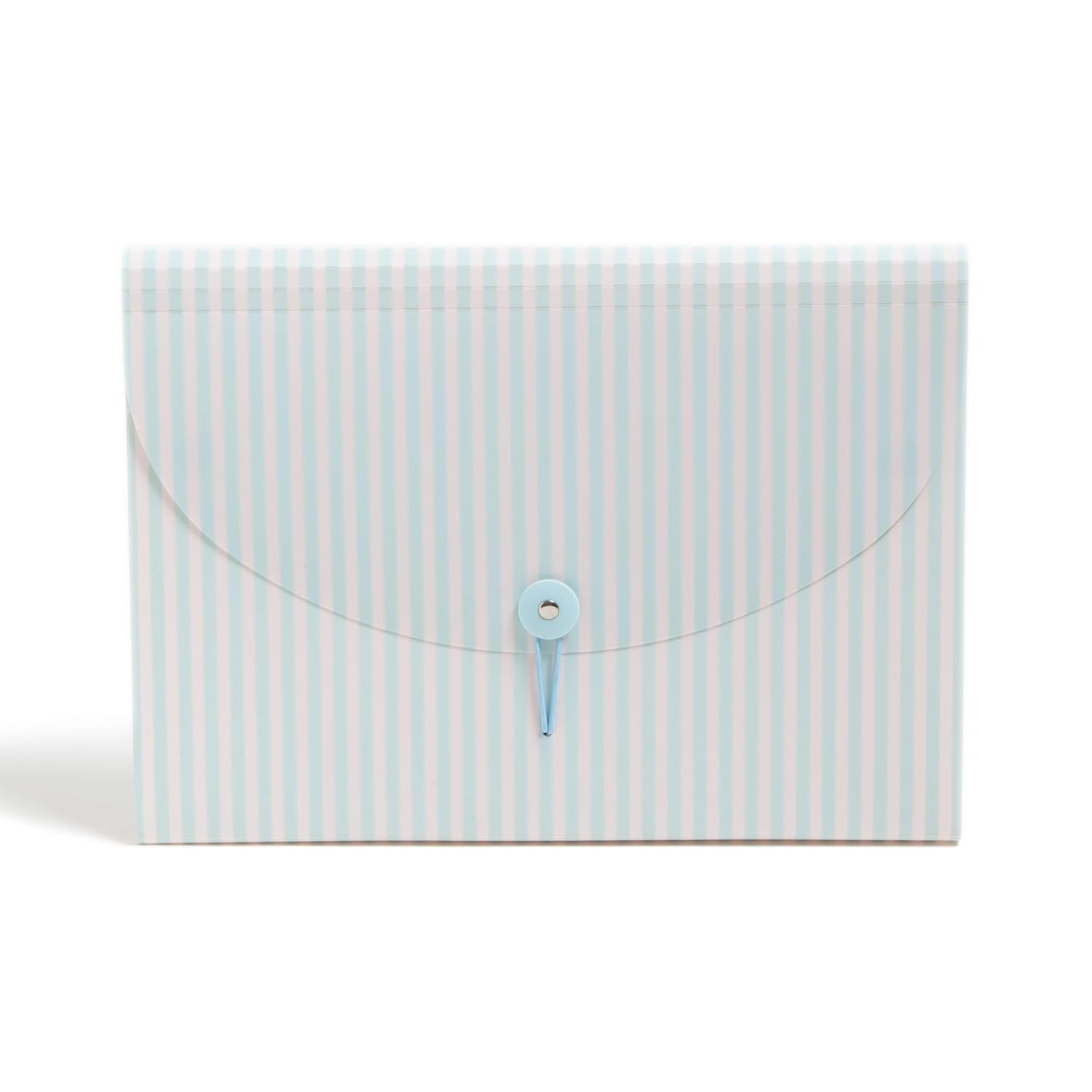 U Brands 13 Pocket Poly Expandable File, 13" x 9.65" x 1.5", Muted Prep Blue Stripes, Letter Size - Image 6