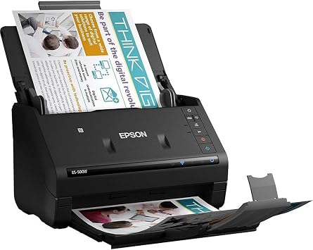 Epson Workforce ES-500W Wireless Color Duplex Document Scanner for PC and Mac, Auto Document Feeder (ADF)