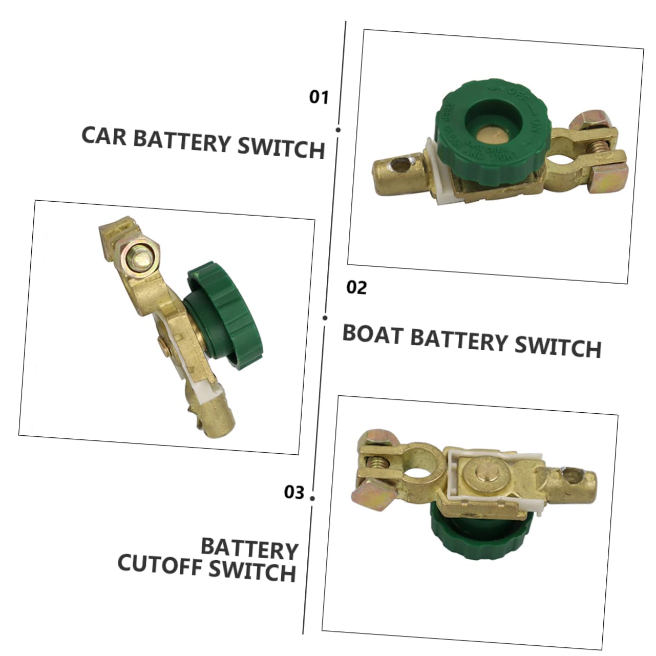 GARVALON Battery Cut off Switch Sturdy Battery Pile Head for Car Truck Boat Rv Easy Installati