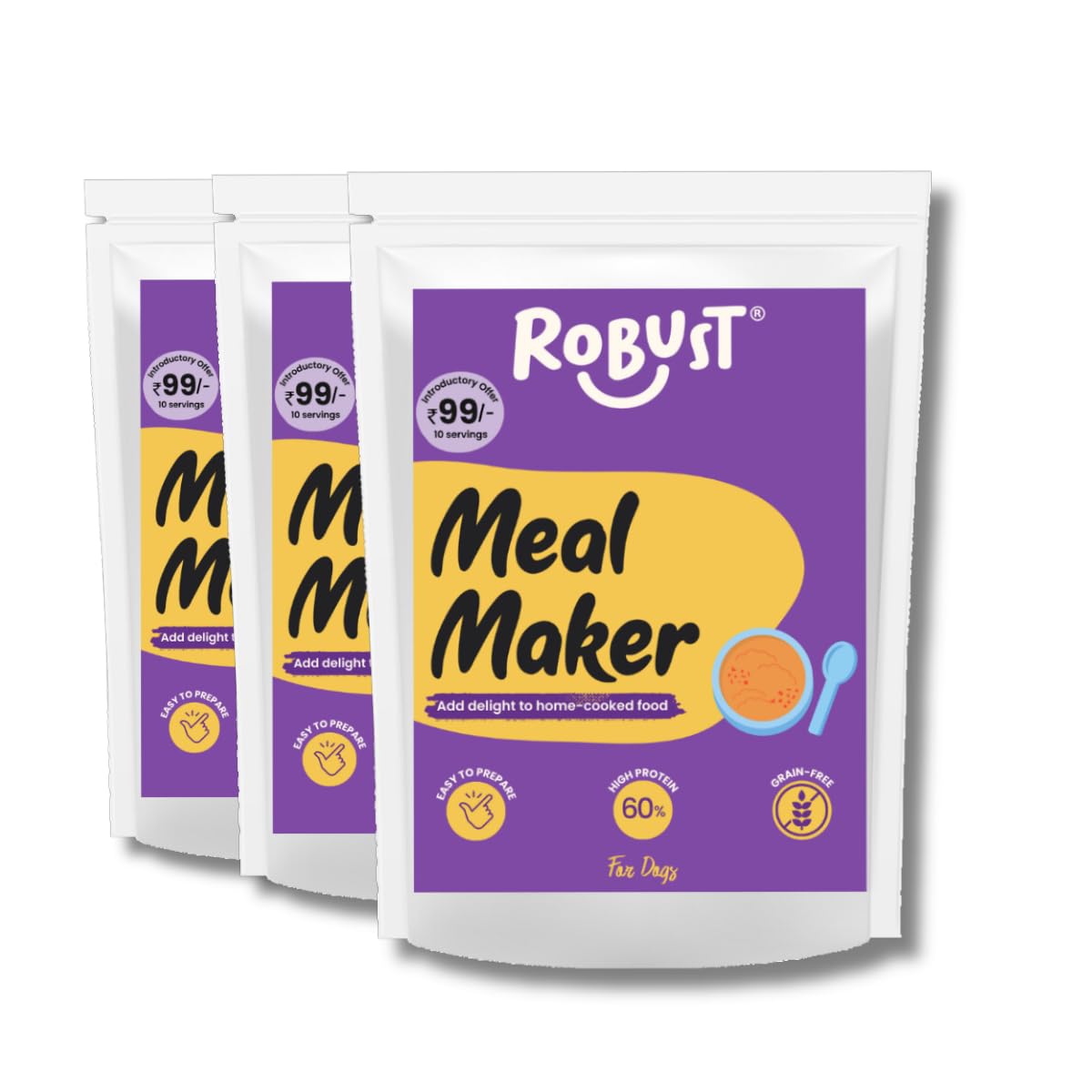 ROBUST Meal Maker (100 Gm) Pack of 3 | Sprinkle Like a Seasoning Over Home Cooked Meals for Wholesome & Delicious Feeding | with Chicken, Turmeric & Natural Ingredients | Healthy & Wellness Infused (B0C6V1SWV6) Amazon Price History, Amazon Price Tracker