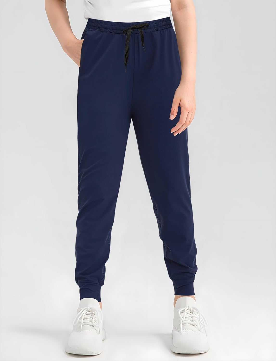 VOGRYE 3 Pack: Girls' Dry-Fit Jogger Sweatpants Soft Active Athletic Kids Joggers with Pockets & Drawstring - Image 2