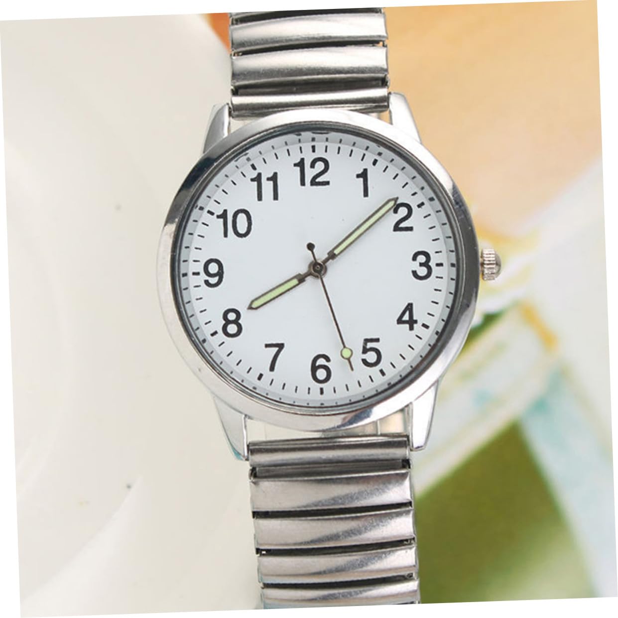 Hemobllo 2pezzi Orologio Da Polso Al Quarzo Classico Orologio Alla Moda Regalo Per Familiari e Amici
