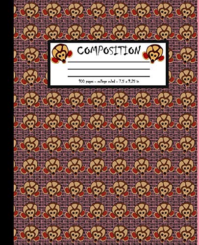 Composition: 100 pages college ruled 7.5 x 9.25 in