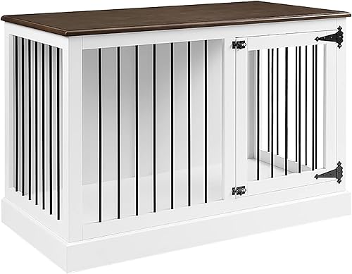 Vista 12 de Crosley Furniture Winslow - Jaula esquinera para perros, para mascotas, color blanco